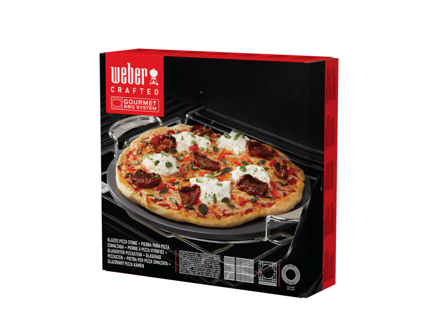 Gourmet BBQ System, Kamień do pizzy z uchwytami bez rusztu do grillowania kordierowany - 4