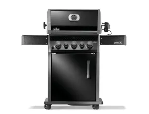 Rogue 425 Grill gazowy z palnikiem rożna,  kuchenką boczną i rożnem w komplecie, czarny