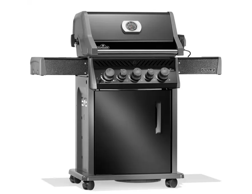 Rogue 425 Grill gazowy z palnikiem rożna,  kuchenką boczną i rożnem w komplecie, czarny - 2