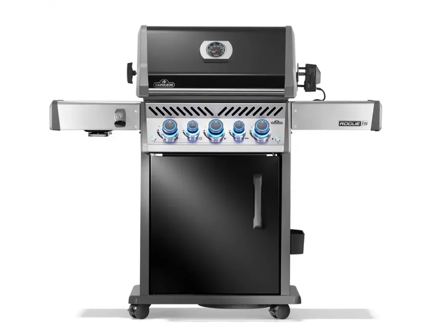 Rogue PRO-S 425 Grill gazowy z palnikiem rożna,  palnikiem bocznym Sizzle Zone™ i rożnem w komplecie, Czarny