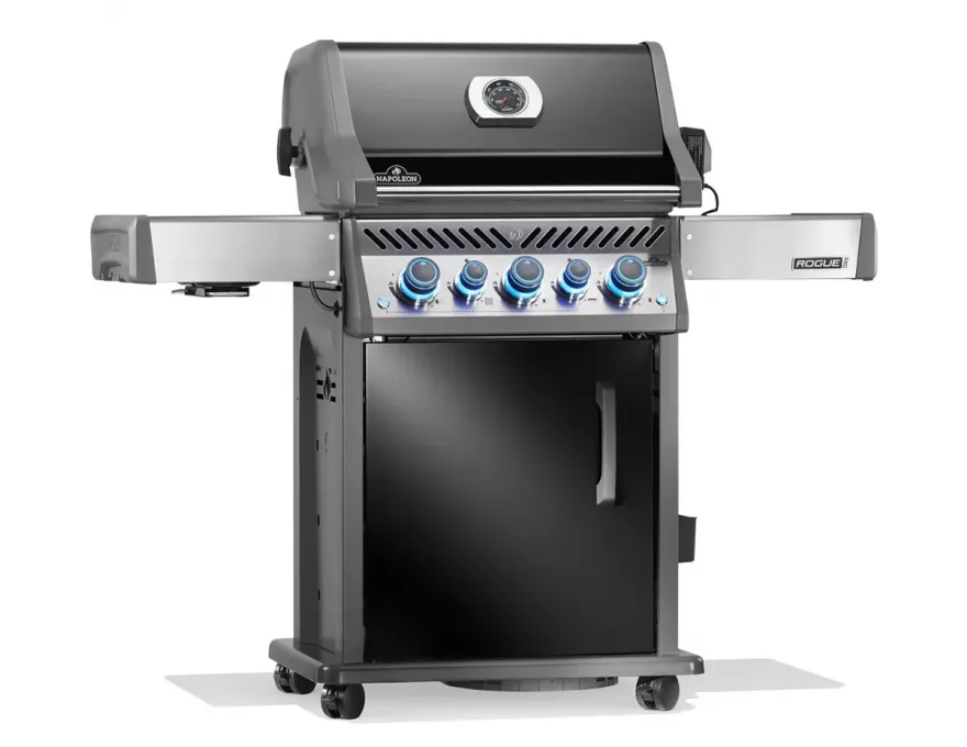 Rogue PRO-S 425 Grill gazowy z palnikiem rożna,  palnikiem bocznym Sizzle Zone™ i rożnem w komplecie, Czarny - 4