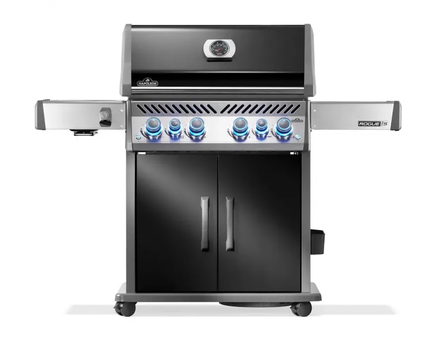 Rogue PRO-S 525 Grill gazowy z palnikiem rożna, palnikiem bocznym Sizzle Zone™ Czarny