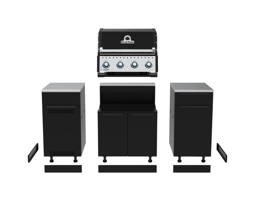 Zestaw grill gazowy + szafki: Baron 420 BI Wyspa - 2