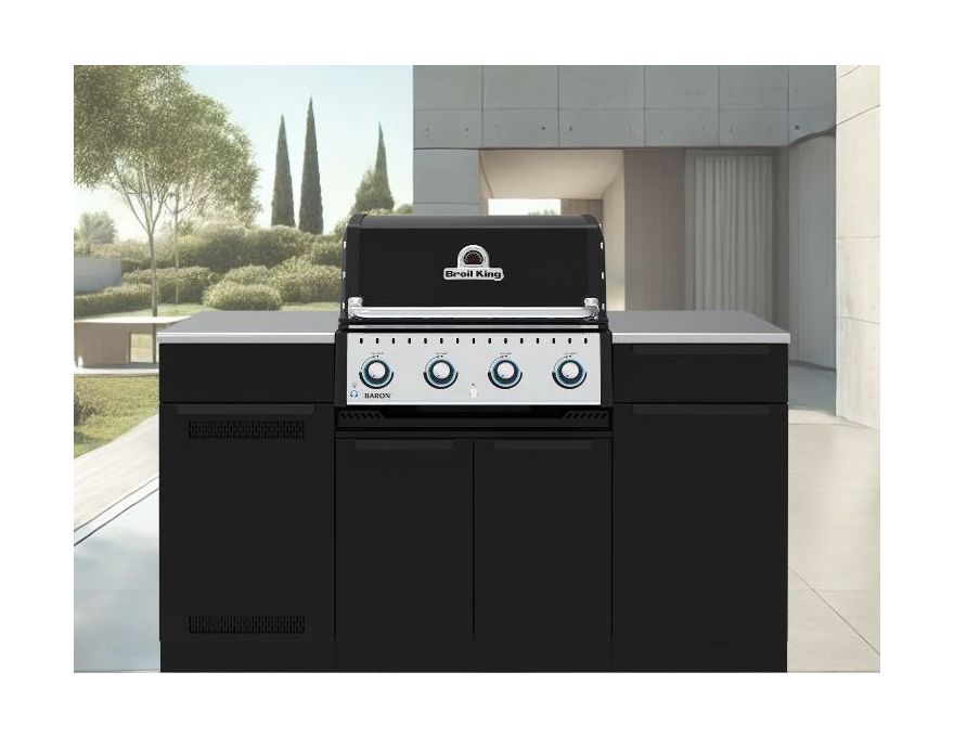 Zestaw grill gazowy + szafki: Baron 420 BI Wyspa - 10