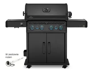 Rogue PRO-S 525 Grill gazowy z palnikiem rożna, palnikiem bocznym Sizzle Zone™ i rożnem, Czarny mat