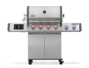 Grill gazowy Prestige PRO 500 z palnikiem rożna, palnikiem bocznym Sizzle Zone i rożnem, WiFi Stal Szlachetna