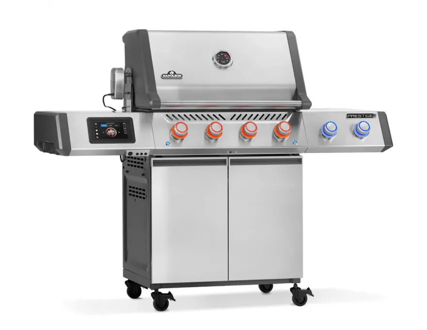 Grill gazowy Prestige PRO 500 z palnikiem rożna, palnikiem bocznym Sizzle Zone i rożnem, WiFi Stal Szlachetna - 2