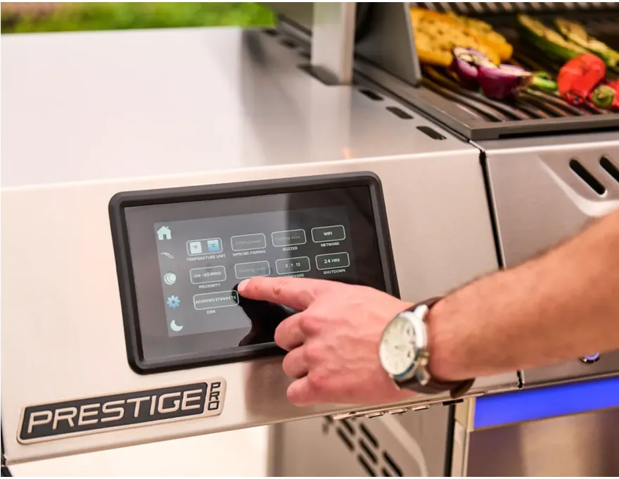 Grill gazowy Prestige PRO 665 z palnikiem rożna, palnikiem bocznym Sizzle Zone i rożnem i modułem do wędzenia, WiFi Stal Szlachetna - 6