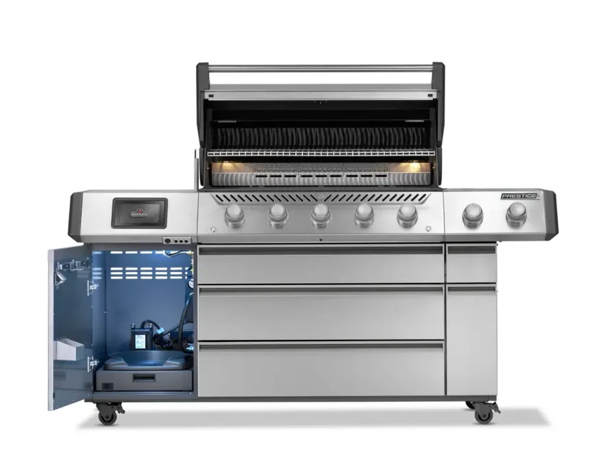 Grill gazowy Prestige PRO 665 z palnikiem rożna, palnikiem bocznym Sizzle Zone i rożnem i modułem do wędzenia, WiFi Stal Szlachetna - 4