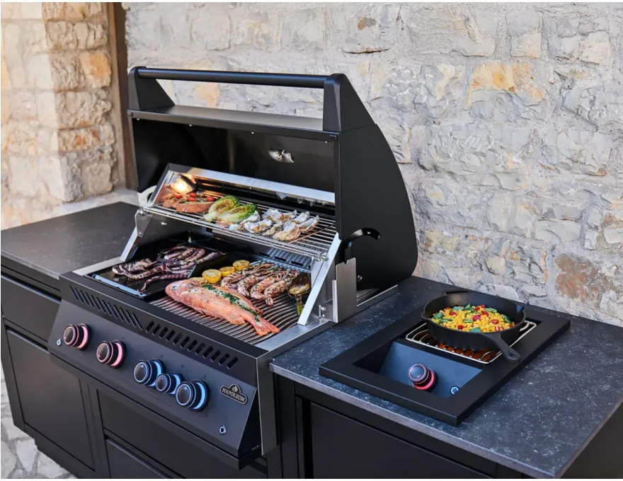 Kuchnia zewnętrzna grill gazowy OASIS™ 106, do zabudowy serii 700 32-cale czarny mat - 4