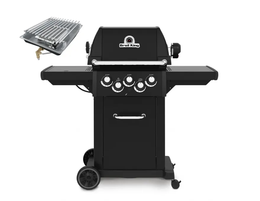 Grill gazowy Royal 390 Shadow z rożnem edycja specjalna + palnik IR