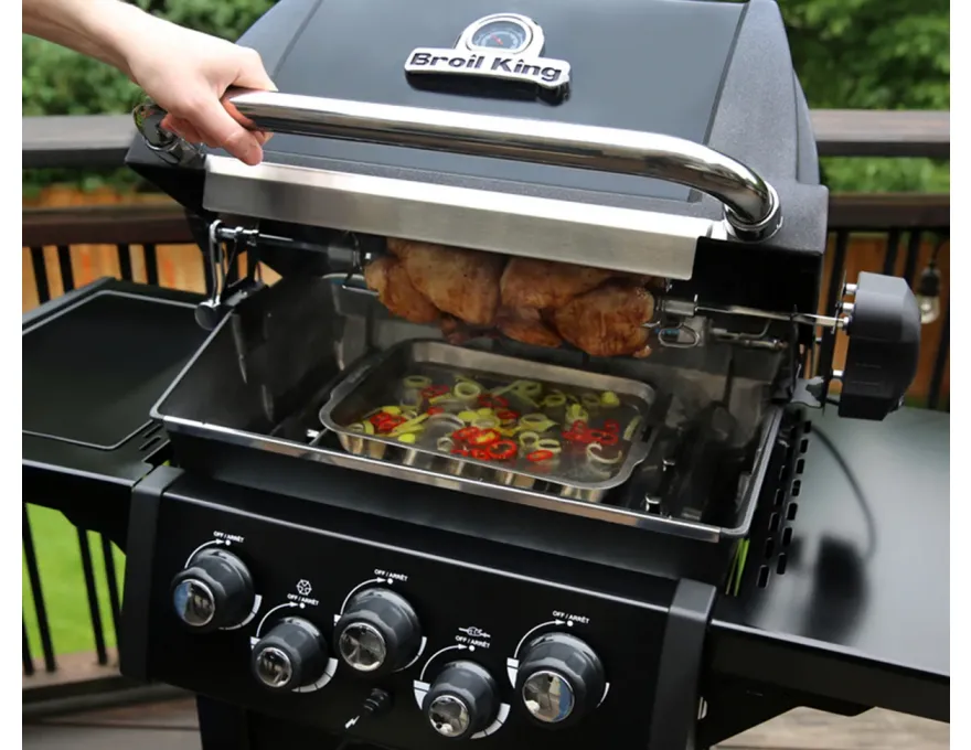 Grill gazowy Royal 390 Shadow z rożnem edycja specjalna + palnik IR - 7