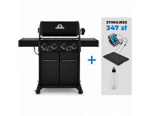 Grill gazowy Crown 490 Shadow z rożnem + akcesoria (11242, 61935, 50945)