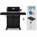 Grill gazowy Crown 490 Shadow z rożnem + akcesoria (11242, 61935, 50945)