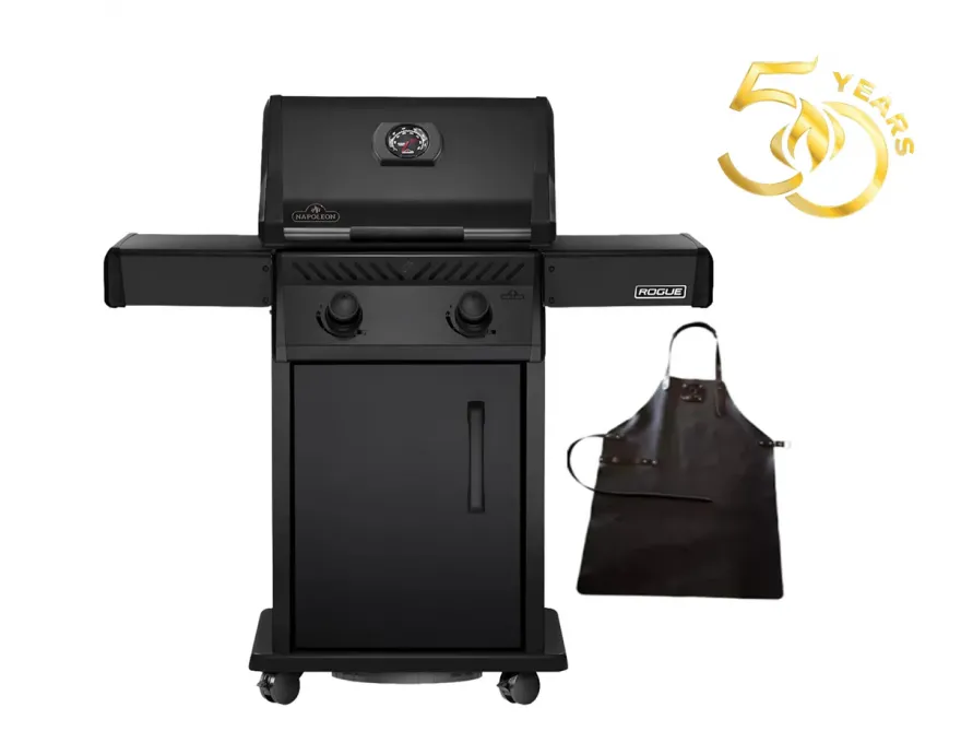 Rogue 365 Grill gazowy, Czarny mat + fartuch