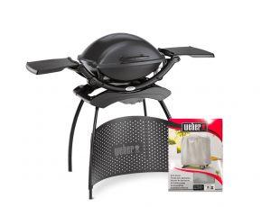 Weber Q 2400 Stand, Ciemnoszary + Pokrowiec 7177 Expo odbiór osobisty Gliwice/Wojkowice