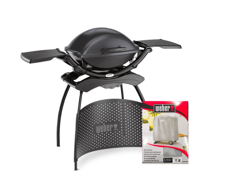 Weber Q 2400 Stand, Ciemnoszary + Pokrowiec 7177 Expo odbiór osobisty Gliwice/Wojkowice