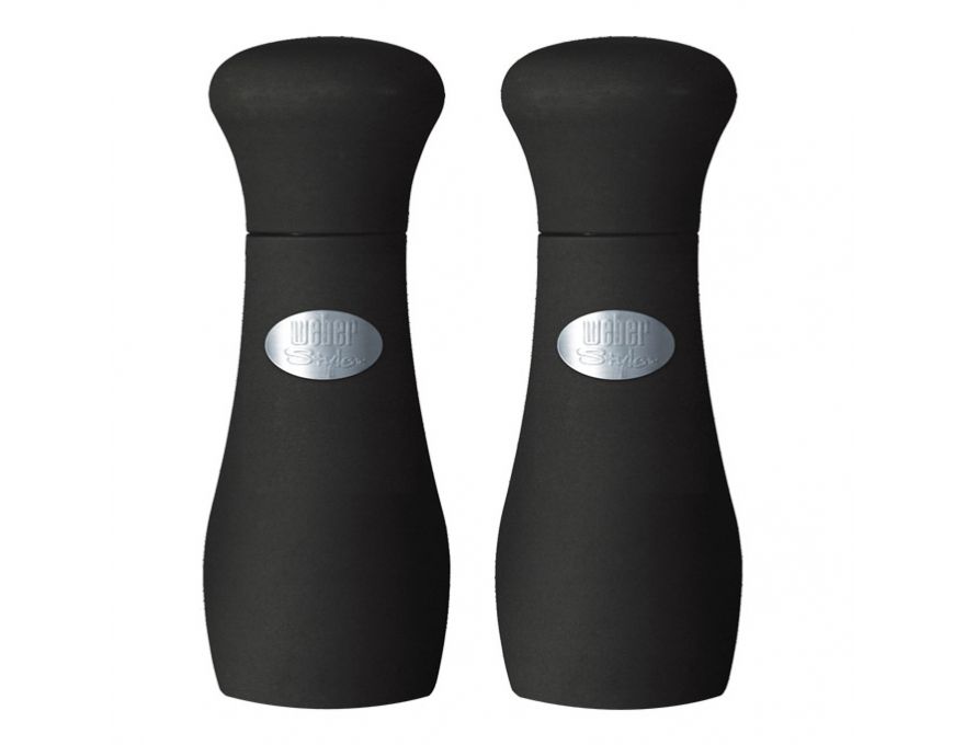 Solniczka i pieprzniczka zestaw Premium czarny 10 cm