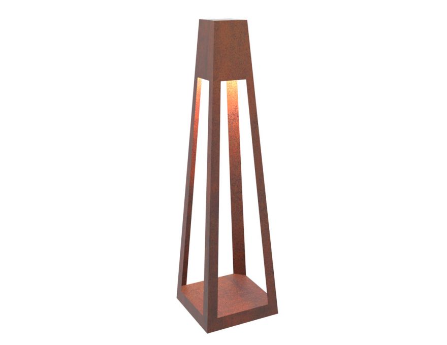 Lampa Bollard Duża Corten