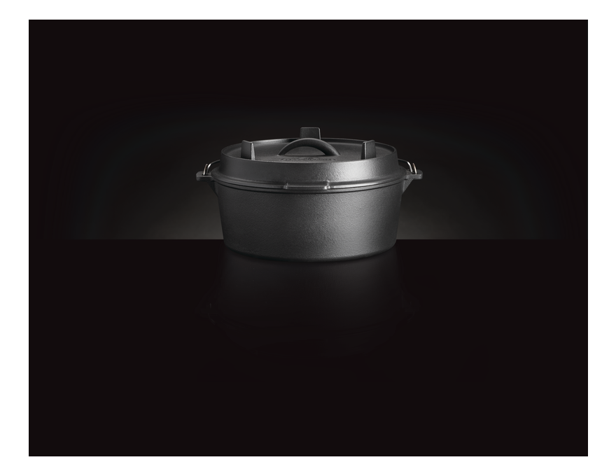 Żeliwny kociołek holenderski 28cm, 6L - 2