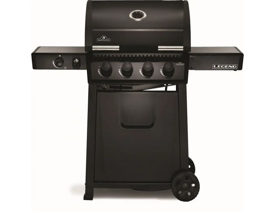 Grill gazowy Legend 425 z kuchenką boczną, Czarny