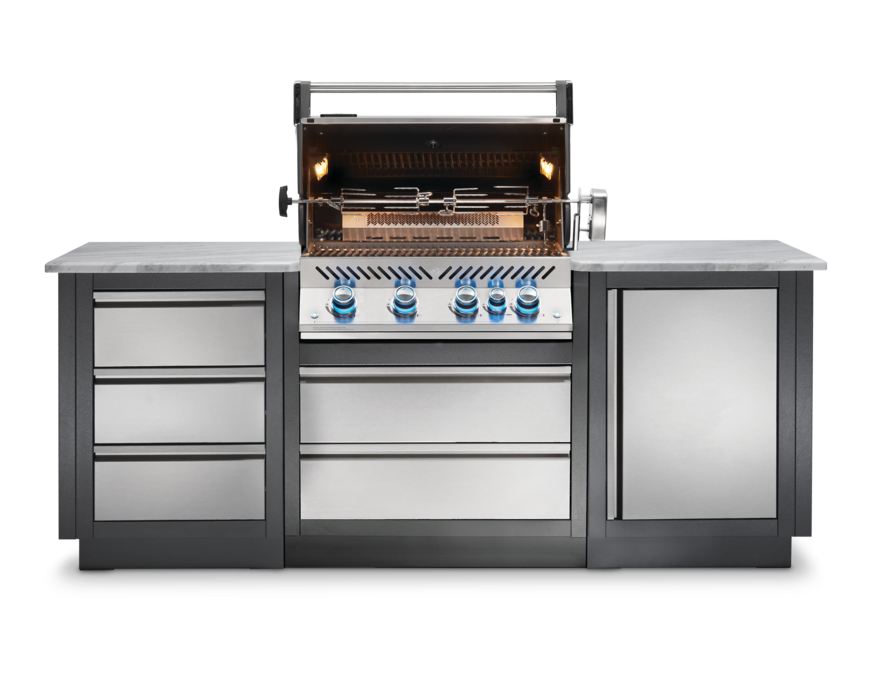 Grill gazowy do zabudowy Prestige Pro 500 z rożnem - 4
