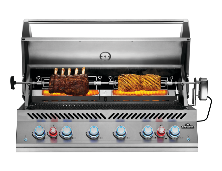 Grill gazowy do zabudowy 44'' seria 700 z rożnem - 3