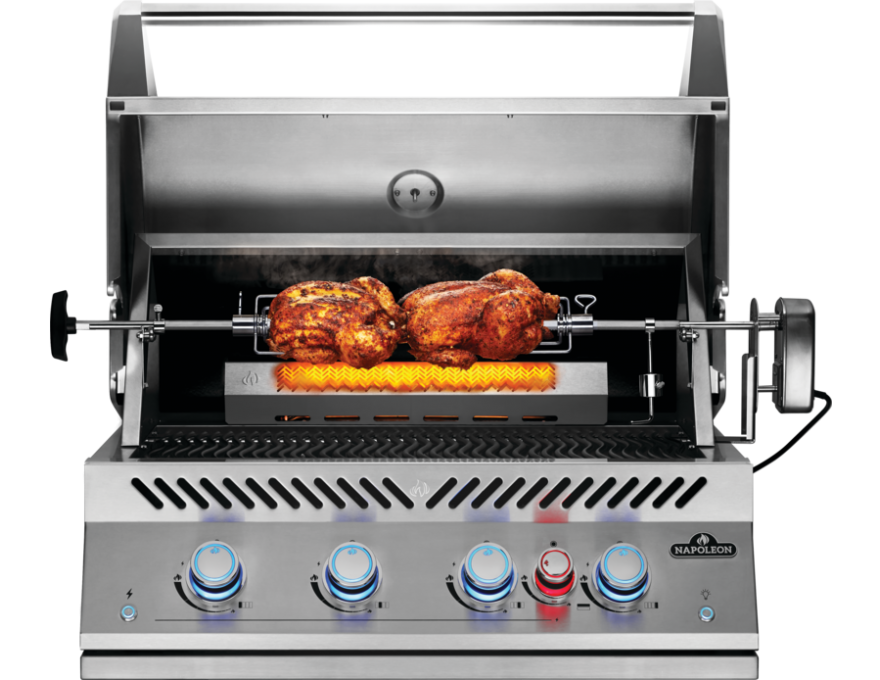 Grill gazowy do zabudowy 32'' seria 700 z rożnem - 3