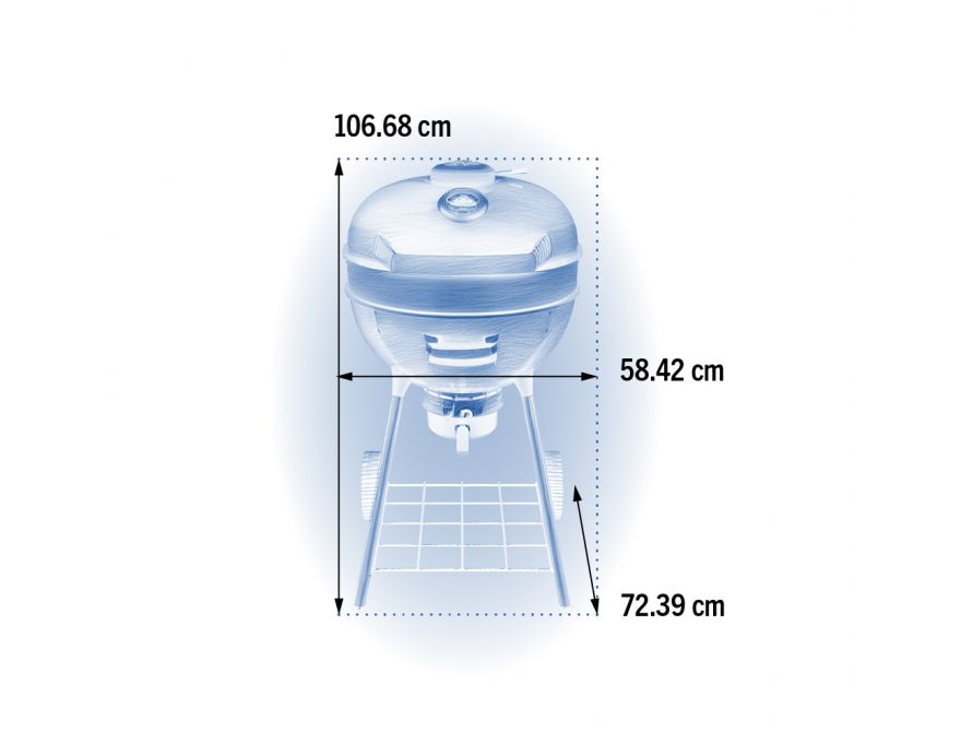 Grill węglowy 22" PRO Charcoal Kettle czarny + zestaw (komin do rozpalania #67802, węgiel drzewny 3 kg #67107, podpałka 100 szt. #67052) - 8