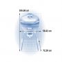 Grill węglowy 22" PRO Charcoal Kettle czarny + zestaw (komin do rozpalania #67802, węgiel drzewny 3 kg #67107, podpałka 100 szt. #67052) - 8