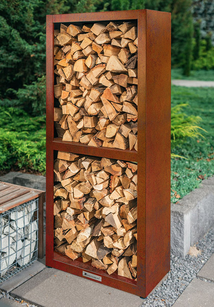 Regał na drewno Quan Corten